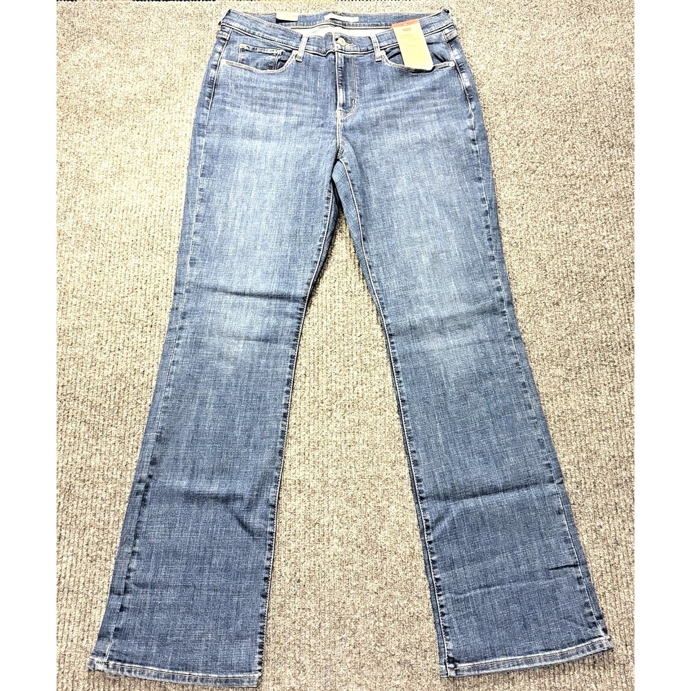 Levis Womens Classic Bootcut Jeans Mid Rise Dark Wash 12 L 31x34 NEW